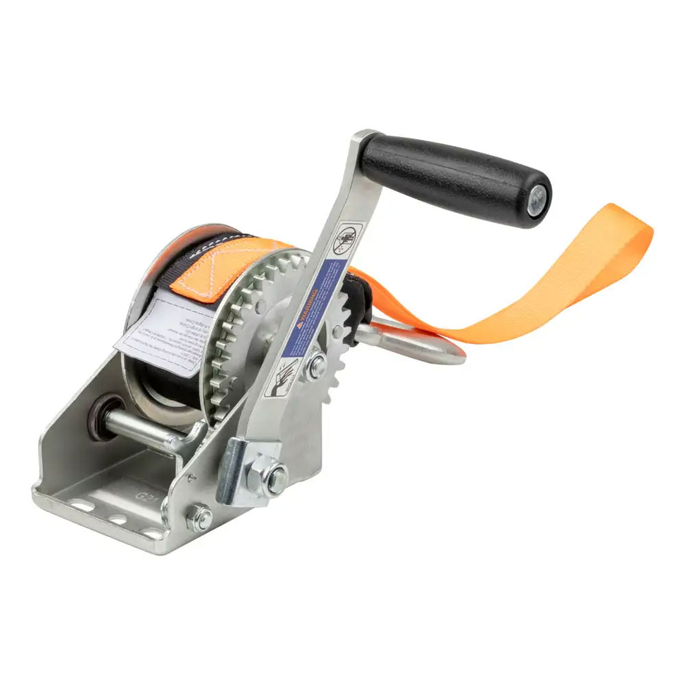 (image for) Hand Crank Winch, 900 lbs, With Strap #25002 - Click Image to Close