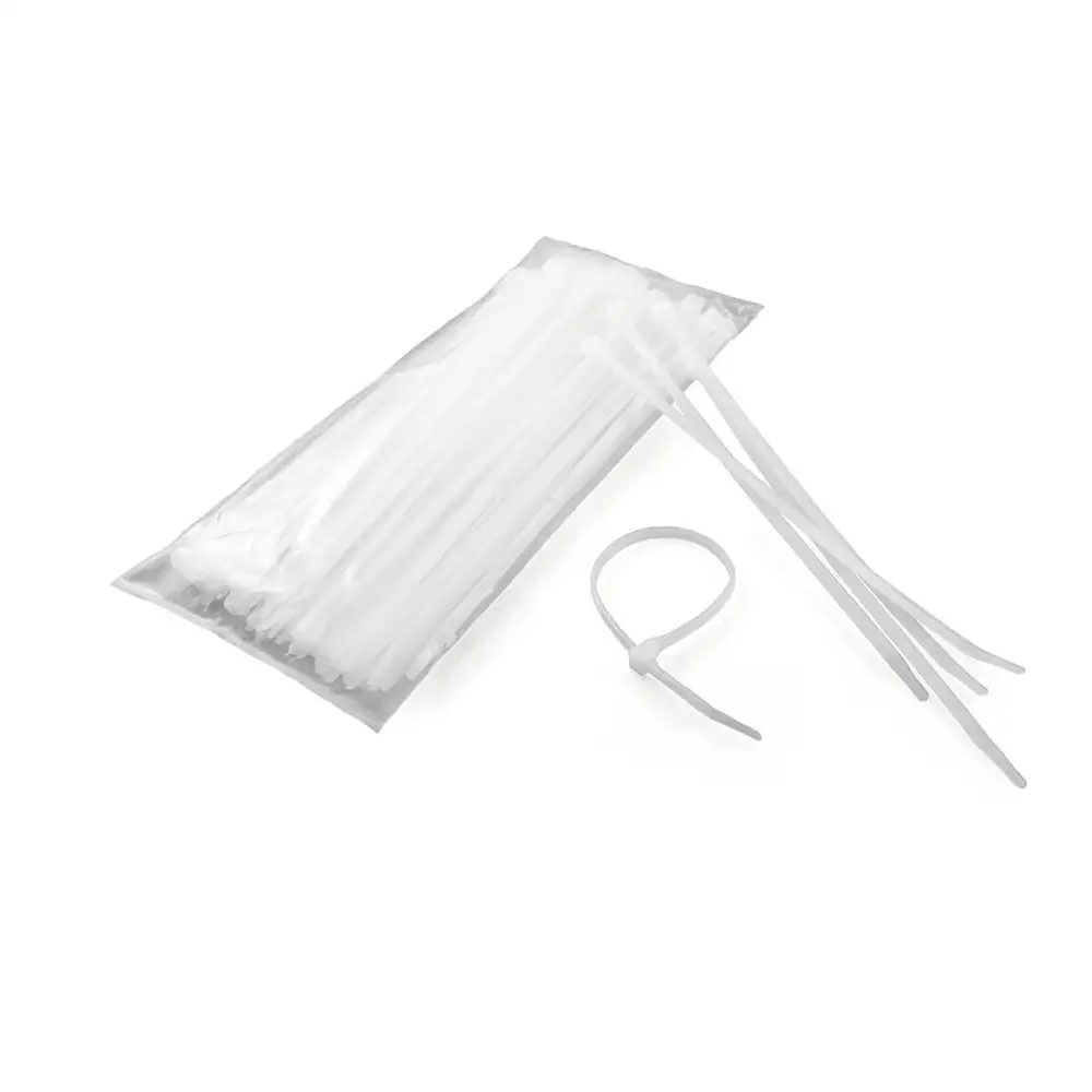 (image for) 7-1/4" Zip Wire Tie Self Locking White Plastic #59728 - Click Image to Close