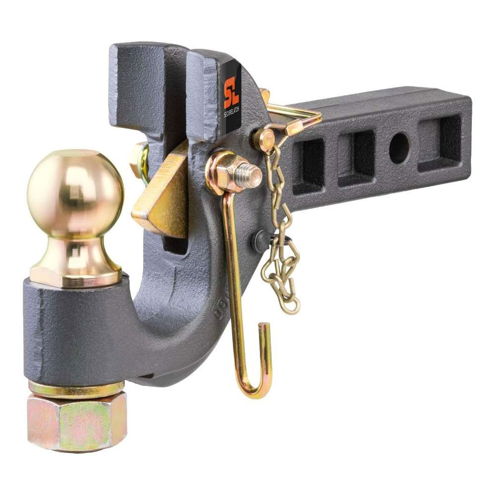 (image for) SecureLatch Receiver Mount Pintle & Ball Combination, 2" Shank, 2" Ball, 14K #48407 - Click Image to Close