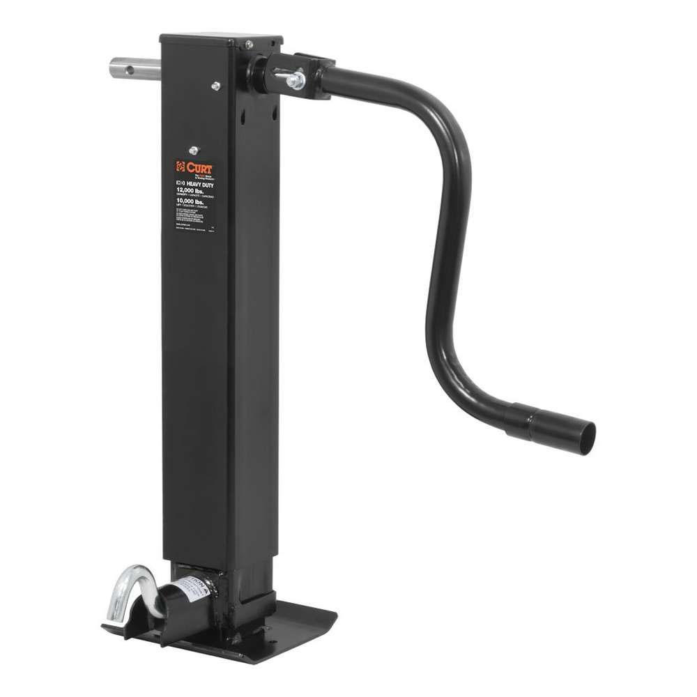 (image for) Direct-Weld Square Trailer Jack, 10k Lift, Side Wind, 12 3/8" Travel #28512 - Click Image to Close